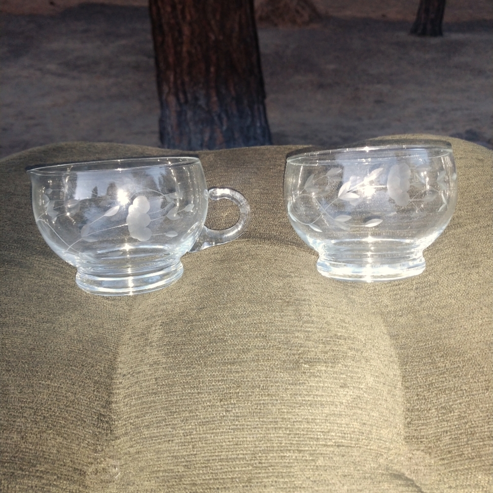 Princess House Creamer and Sugar Set